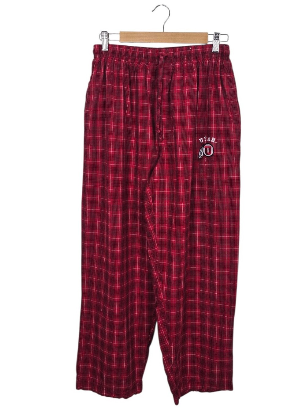 Sideline University Of Utah Utes Plaid Cotton Pajama Pants Men's Large Red
